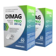 Imagem de Kit 2 Dimag Trio Magnésio Bisglicinato Taurato E Malato 60 Caps Maxinutri