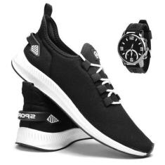 Imagem de Kit Tênis Esportivo Masculino Conforto Academia Corrida Caminhada Musc