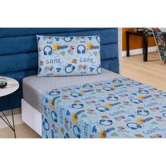 Imagem de Jogo De Lençol Bouti Kids Solteiro 3 Peças Estampado Game