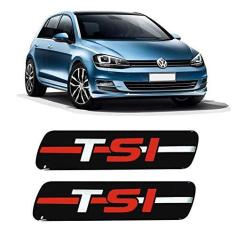 Imagem de Par De Adesivos Emblema Coluna Tsi Vw Golf Up Polo Resinado