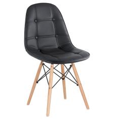 Imagem de Kit - 12 x cadeiras estofadas Eames Eiffel Botonê -  - Base de madeira clara