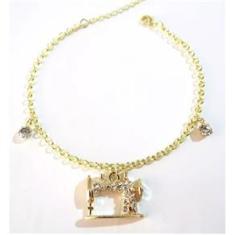 Imagem de Pulseira Feminina Profissão Costureira Folheado Ouro 18k
