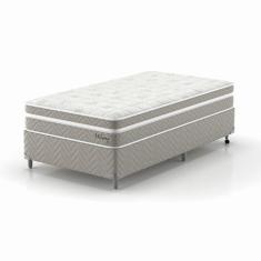 Imagem de Cama Box Solteiro King com Colchão Milani Mola Verticoil Bege