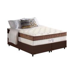 Imagem de Cama Box King: Colchão Molas Anjos Superlastic King Best + Base Courano Brown(193x203)