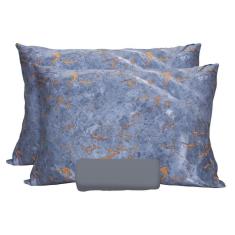 Imagem de Jogo De Lençol 3 Peças Portallar Confort Silk Marmore-cinza Gray King