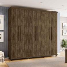 Imagem de Guarda Roupa Gênova 100% Mdf 6 Portas 3 Gavetas Com Pés - Lanza