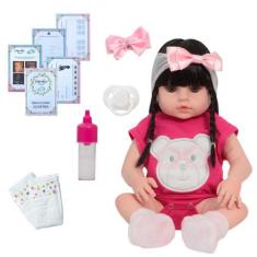 Imagem de Boneca Bebê Reborn Menina Com Enxoval Articulada Princesa - Cegonha Re