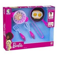 Cozinha Infantil Barbie C/ Panelinhas + Roupa Completa Jogo