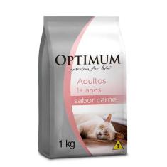 Imagem de Ração Seca Optimum Carne Para Gatos Adultos - 1 Kg