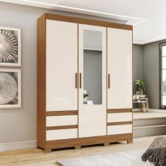 Imagem de Guarda-Roupa 3 Portas 4 Gavetas Com Kit Espelho B55 - Briz