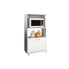 Imagem de Balcão Multiuso Cozinha BL-3301 c/ 2 Portas e 2 Nichos 60cm Branco - Tecno Mobili