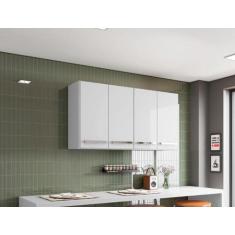 Imagem de Armario Suspenso para Cozinha 4 Portas Branco Georgia Bela Casa - Casa