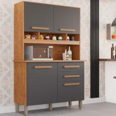 Imagem de Armário De Cozinha 4 Portas 2 Gavetas Sofia Plus Imop Móveis - Móveis