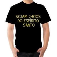 Imagem de Camiseta Camisa Cristã Cheios Espírito Santo Pentecoste Fé