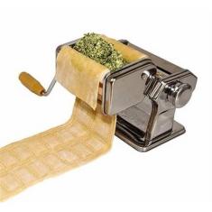 Imagem de Maquina De Preparar Massa E Ravioli Dupla Em Inox Cilindro Manual