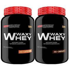 Imagem de 2x Whey Protein Waxy Whey (35%) 2kg - Bodybuilders Chocolate e Cappuccino