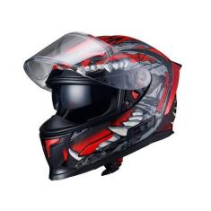 Imagem de Capacete de motocicleta BEON Full Face Glossy Red S-XL para adulto