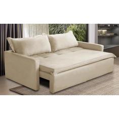 Imagem de Sofá Sem Caixa Retrátil E Reclinável 1,85M Com Molas Luzia Suede Capuc