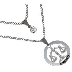 Imagem de Colar Duplo Minha Profissão Direito Advogada Aço Inox