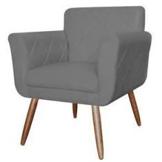 Imagem de Kit 02 Poltronas Decorativas Isabela em Tressê Pés Palito Suede  - DS Estofados