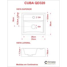 Imagem de Conjunto Para Banheiro Gabinete Com Cuba Q32 E Espelheira 601W Metrópole Compace Snow