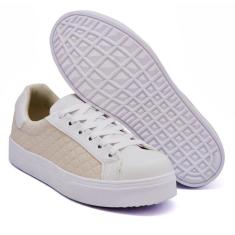 Imagem de Tenis Feminino Casual Basico Detalhe em Matelasse Macio-Feminino