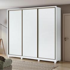 Imagem de Guarda-roupa Casal Spazio 270 3Portas 6 Gavetas Branco Lopas