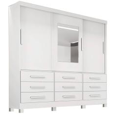 Imagem de Guarda Roupa Athenas Bianchi Casal 3 Portas 9 Gavetas Cor Branco