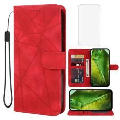 Imagem de Wanyuexes Capa para Pixel 8A, capa carteira Google 8A com protetor de tela de vidro temperado, toque de pele PU flip fólio suporte para cartão de crédito suporte para celular para Google Pixel 8A