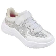 Imagem de Tênis Infantil Pampili Move 484.024 Brilhoso Calce Fácil-Feminino