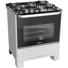 Imagem de SUGGAR FOGÃO BEST GRILL BRANCO 220V MESA DE VIDRO 5 BOCAS GRILL NO FORNO TRIPLA CHAMA TREMPES FERRO FUNDIDO FGV506BR2