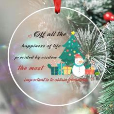 Imagem de Enfeites de Natal 2024 - Presentes de amizade para mulheres amigas, presentes de aniversário para amigas, presentes para amigas, ideias de presente de mercadoria de Natal - enfeite de acrílico para