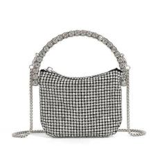 Imagem de Bolsas de mão de strass para mulheres, bolsas de ombro de corrente brilhantes para noite, coquetéis, formaturas, casamentos, a