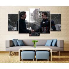 Imagem de Quadro Decorativo Avengers 5 peças 130x65 cm em tecido