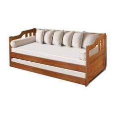 Imagem de Sofa cama solteiro madeira maciça com cama auxiliar Atraente