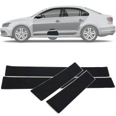 Imagem de Soleira Vinil Blackout Para Volkswagen Jetta 2011 12 13 14 15 16 17 18 19 4 Peças