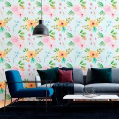 Imagem de Papel de Parede Adesivo Floral N012049 Rolo 0,58X3,00M