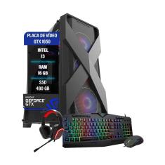 Imagem de Pc Gamer I3 9100 16Gb Ddr4 Gtx 1650 Ssd 480Gb Fonte 750W