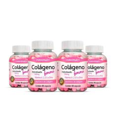 Imagem de Kit 4 Colágeno Femme Maxinutri Vitaminas E Zinco 90 Cápsulas