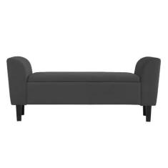 Imagem de Recamier Bau Malibu 1,60m Suede Grafite - Inova Decor - Inova Decoraçõ