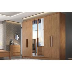 Imagem de Guarda Roupa Casal 6 Portas E 8 Gavetas C/ Espelho Rizon/linea Cumaru -  Horizonte
