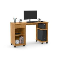 Imagem de Mesa / Escrivaninha Para Computador MI Com Rodízios Cor Cinamomo - PT