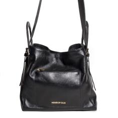 Imagem de BOLSA FEMININA EM COURO TRANSVERSAL PRETA "CÁSSIA ELEUTÉRIO"-Feminino