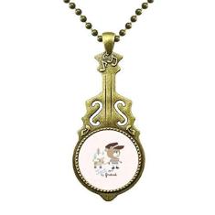 Imagem de DIYthinker Colar de urso de desenho animado animal  art déco presente moda colar antigo joia música pingente