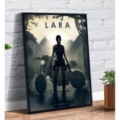 Imagem de Quadro decorativo Poster Lara Croft Custom Trx 850 Moto Arte