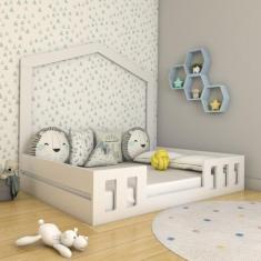 Imagem de Cama Casal Infantil Com Casinha Montessori Play Timber