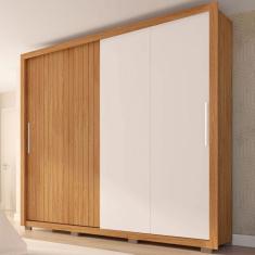 Imagem de Guarda-roupa Casal Moviment 2 Portas 4 Gavetas Freijó/off White - Caemmun