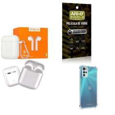 Imagem de Kit Fone Sem Fio + Capinha Motorola G22 + Película 3D - Agold