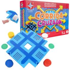 Imagem de Jogo de Tabuleiro Corrida Cruzada Estratégia e Memória