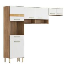 Imagem de Cozinha Compacta Dama 3 Peças Amêndola Branco - Demóbile Amêndola Branco